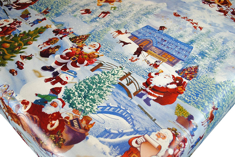 Christmas Winter Wonderland Oilcloth Tablecloth