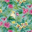 Paradise Duck Egg Green Vinyl Oilcloth Tablecloth