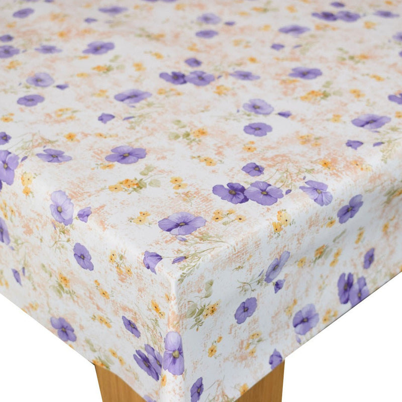 Felicity Lilac Vinyl Oilcloth Tablecloth