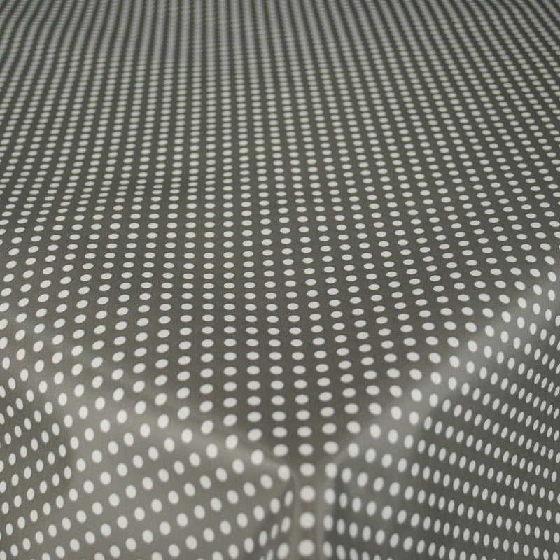 Itsy Grey Dotty Spot PVC Wipe Clean Tablecloth