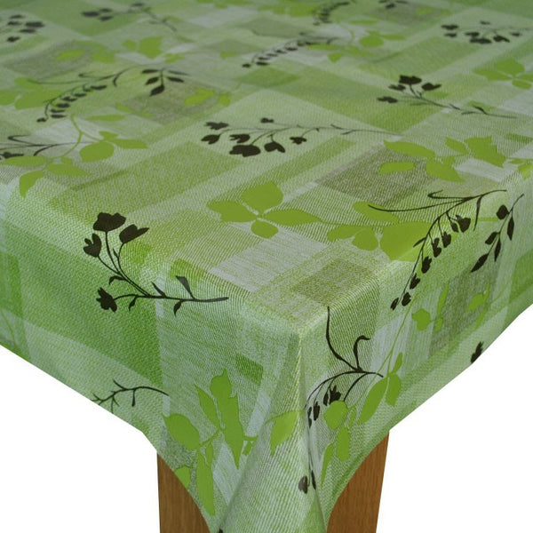 Bella Green Vinyl Tablecloth