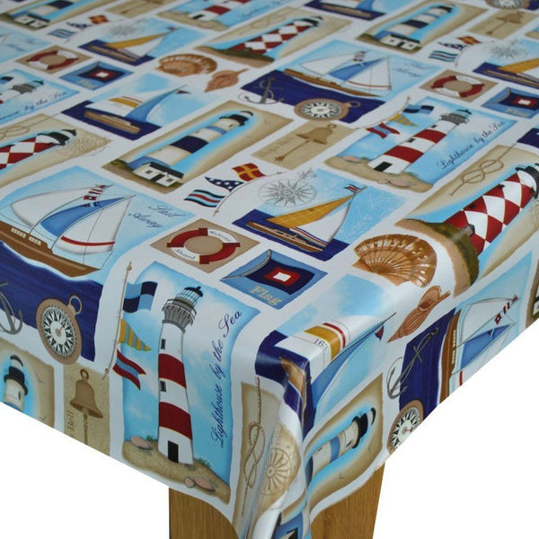 Hello Sailor Vinyl Oilcloth Tablecloth