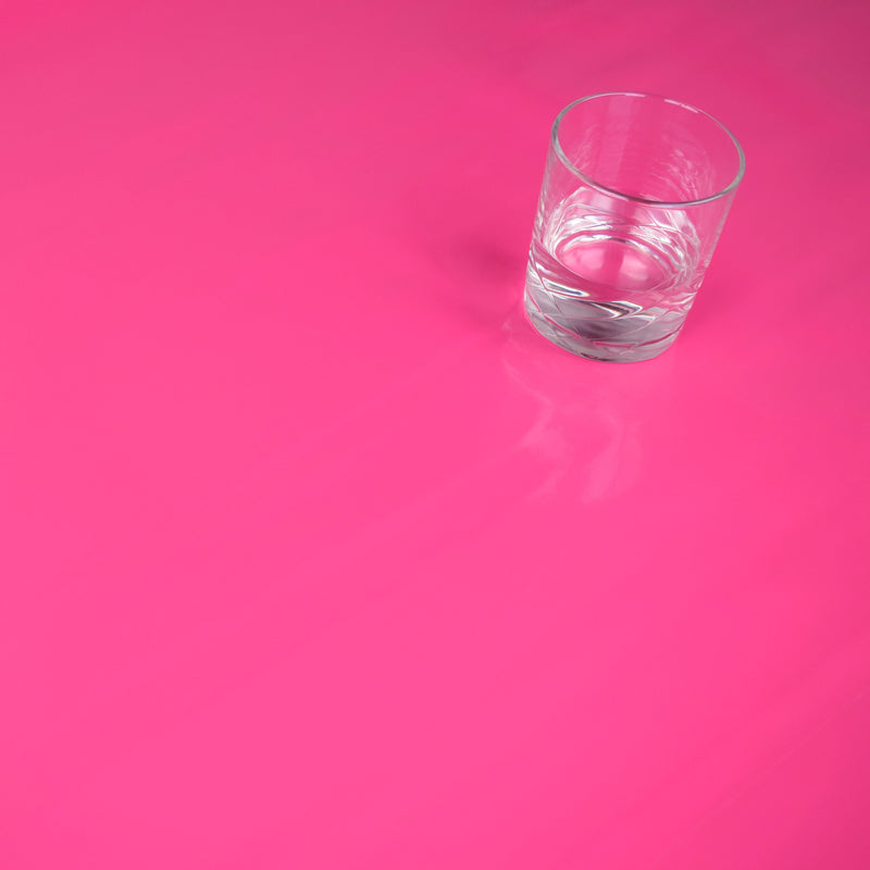 Plain Bright Pink Smooth Vinyl Oilcloth Tablecloth
