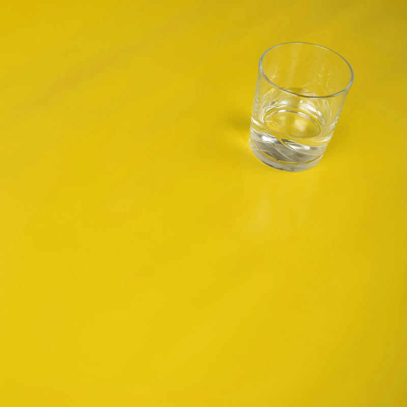 Plain Yellow Smooth Vinyl Oilcloth Tablecloth