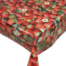 Strawberry Vinyl Oilcloth Tablecloth