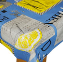 Seafood Diner Blue Vinyl Oilcloth Tablecloth