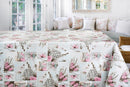 Hearts and Blossom Pink Vinyl Tablecloth