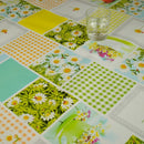 Daisy Gingham Summer Vinyl Tablecloth