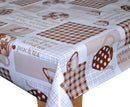 Mollys Tea Room Brown Vinyl Tablecloth