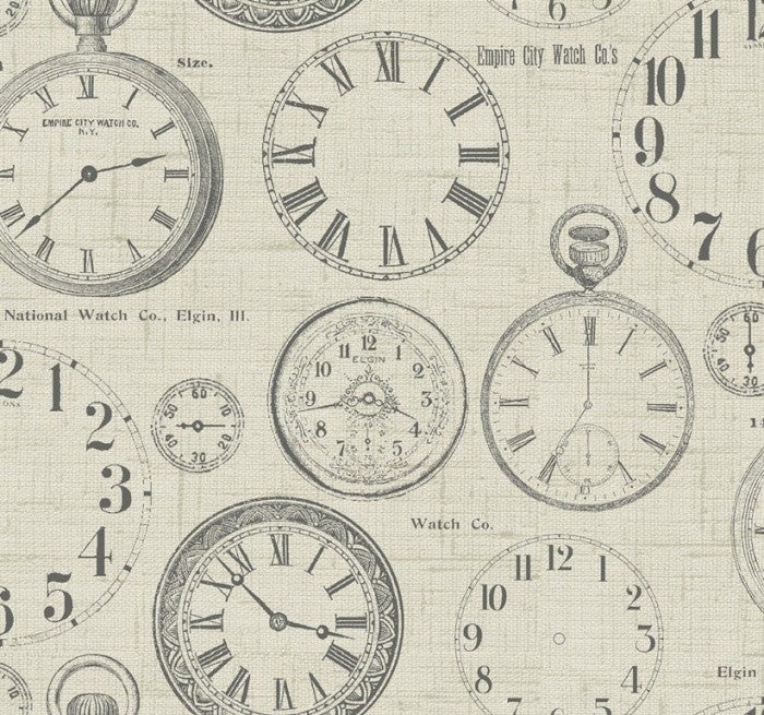 Vintage Clocks Small Oilcloth