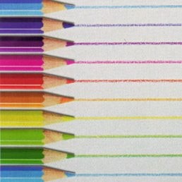 Crayons Multi Vinyl Oilcloth Tablecloth