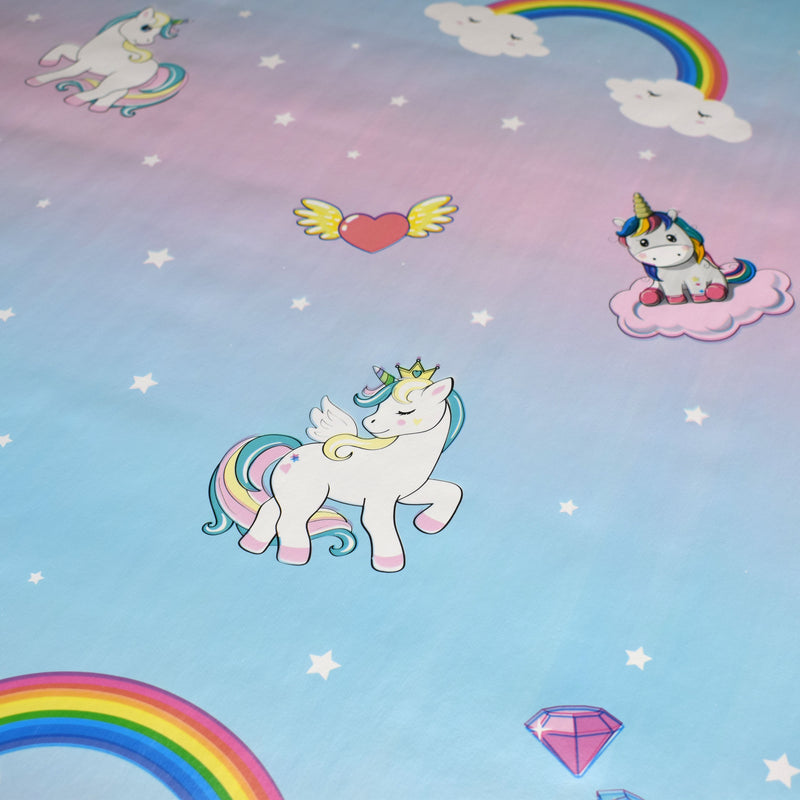 Unicorn Vinyl Oilcloth Tablecloth
