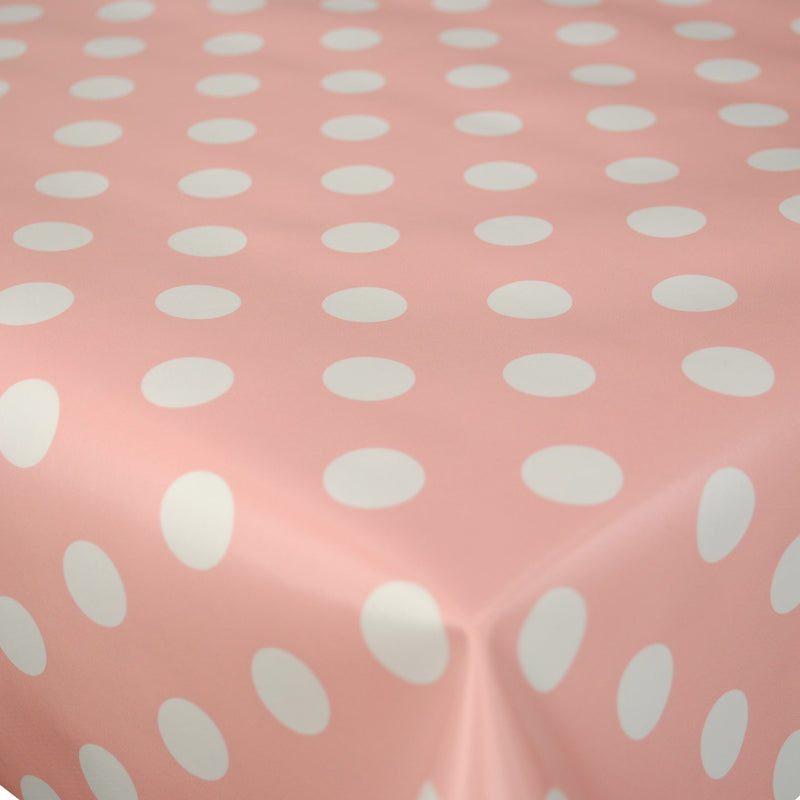 Bubblegum Pink  Spot Vinyl Tablecloth