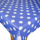 Lavender & White Polka Dot Vinyl Oilcloth Tablecloth