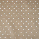 Tiny White Spot on Taupe Vinyl Oilcloth Tablecloth