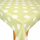 Sage Green Large  Hot Spot Vinyl Tablecloth