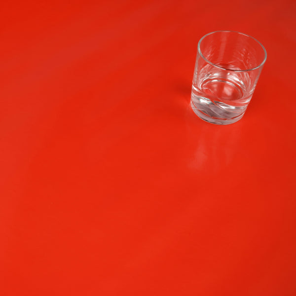 Plain red Vinyl Oilcloth Tablecloth