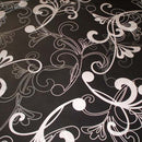 Black Swirl Vinyl Tablecloth