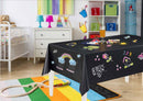 Chalkboard Black Vinyl Oilcloth Tablecloth