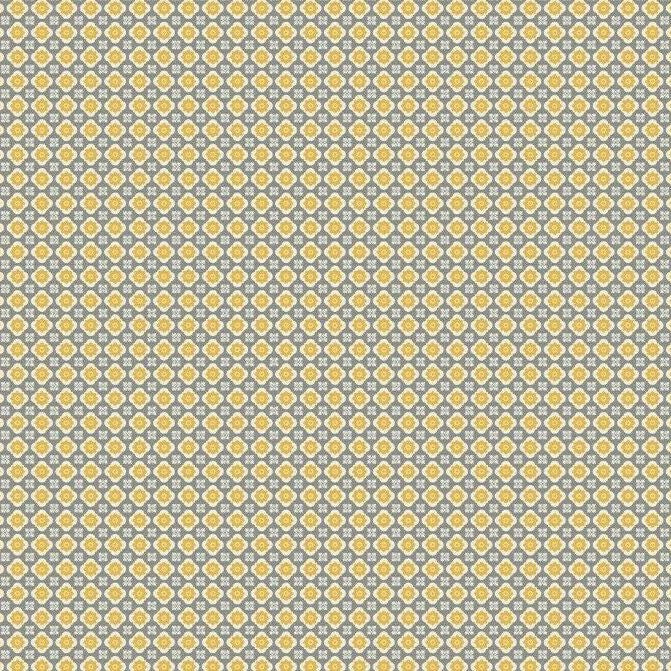 Darcey Ochre and Grey Vinyl Oilcloth Tablecloth