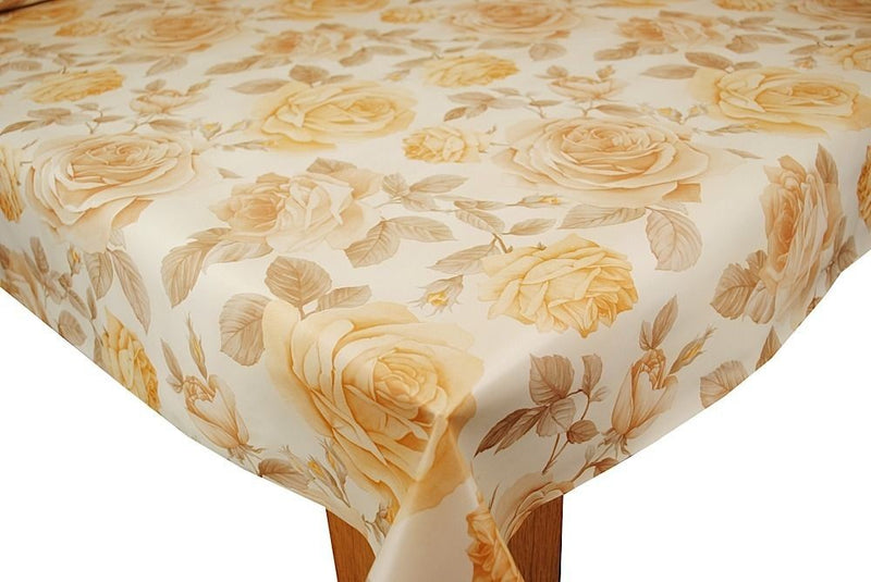 Florence Cream PVC Vinyl Wipe Clean Tablecloth 200cm x 140cm
