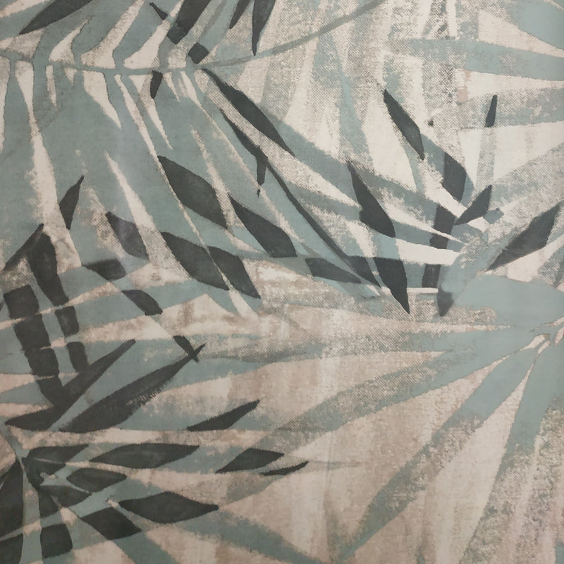 Palm Leaves Duckegg Vinyl Oilcloth Tablecloth