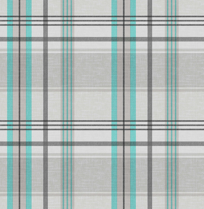 Grey Duck Egg Check Vinyl Oilcloth Tablecloth
