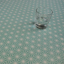 Duck Egg Geometric Triangle Vinyl Oilcloth Tablecloth