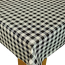 Black Gingham Check Vinyl Oilcloth Tablecloth