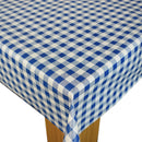 Blue Gingham Small Check Vinyl Oilcloth Tablecloth