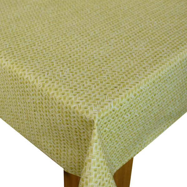 Green Geometric Pattern Vinyl Oilcloth Tablecloth