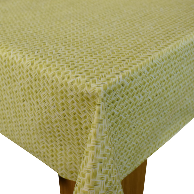 Green Geometric Pattern Vinyl Oilcloth Tablecloth