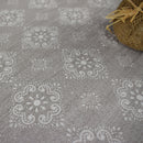 Miranda Grey Vinyl Oilcloth Tablecloth