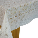 Angel White Lace PVC Vinyl Oilcloth Tablecloth