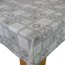 Celtic Geometric Grey Vinyl Oilcloth Tablecloth