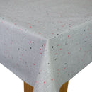 Grey Linen Look Multi Fleck Vinyl Oilcloth Tablecloth