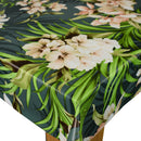 Leona Exotic Flowers Grey Vinyl Oilcloth Tablecloth