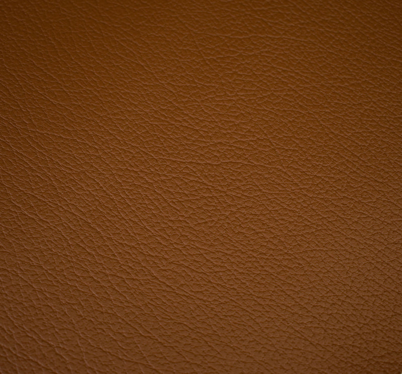 Almond Brown Grain Faux Leather Textured Upholstery Vinyl, FR