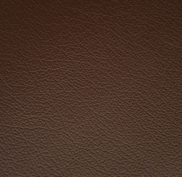 Dark Brown Grain Faux Leather Textured Upholstery Vinyl, FR