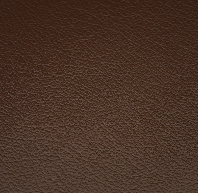 Dark Brown Grain Faux Leather Textured Upholstery Vinyl, FR