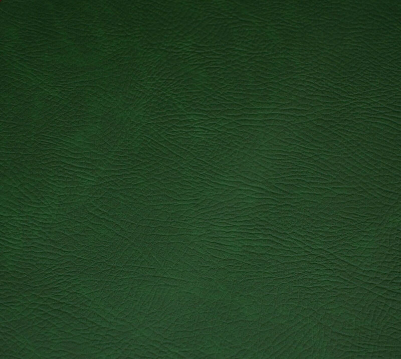 Dark Green Grain Faux Leather Textured Upholstery Vinyl, FR