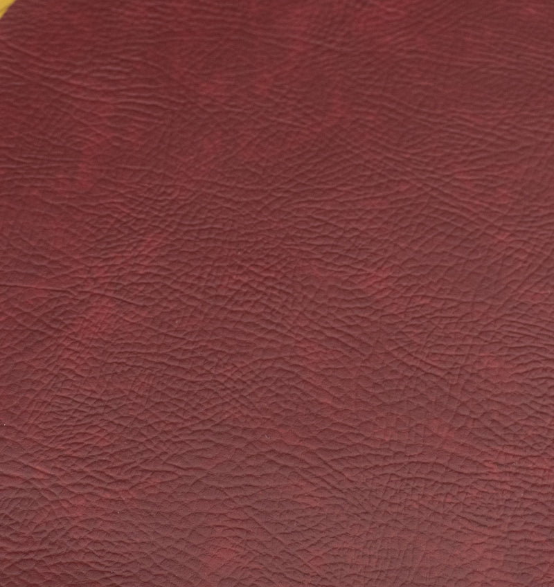 Oxblood Red Grain Faux Leather Textured Upholstery Vinyl, FR