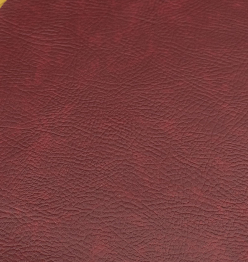Oxblood Red Grain Faux Leather Textured Upholstery Vinyl, FR
