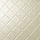 Diamond Trellis Ivory Faux Leather Upholstery Vinyl, FR