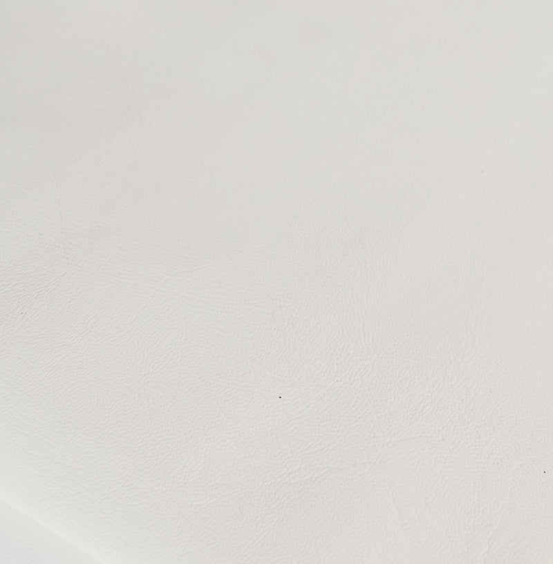 Vinyl Faux Leather White Smooth 137cm wide - Length : 25 metres