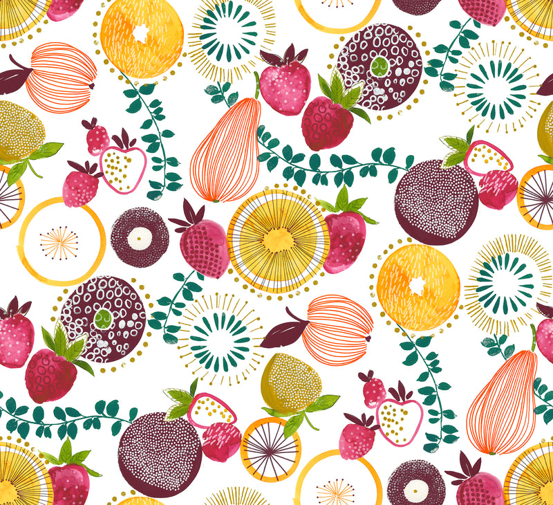 Tropical Fruit Salad Vinyl Tablecloth