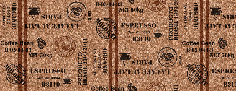 Coffee Sacks Taupe Vinyl Oilcloth Tablecloth