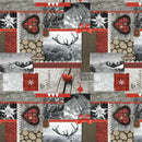 Christmas Stags Vinyl Oilcloth Tablecloth