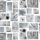 Silver Christmas Wood Effect Vinyl Oilcloth Tablecloth