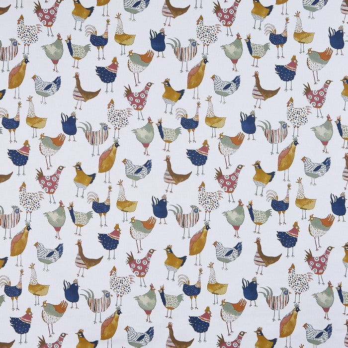 Harriet Hen Vintage 100% Cotton Fabric by Prestigious
